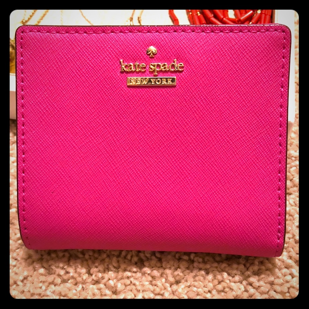 Kate Spade Small hot pink wallet